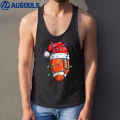 Santa Sports Design For Men Boys Christmas Football Player Tank Top