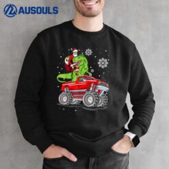 Santa Truck TRex Kids Christmas Dinosaur Rex Sweatshirt