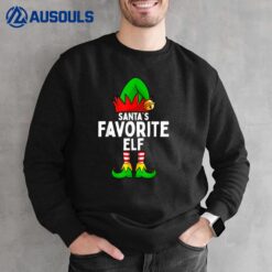 Santa's Favorite Elf Matching Family Christmas Sweatshirt