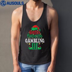 Santa's Favorite Gambling Elf Christmas Matching Casino Tank Top