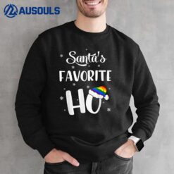 Santas Favorite Ho Gay Christmas Rainbow Lesbian Funny Sweatshirt