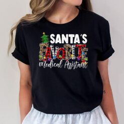 Santa's Favorite Medical Assistant Messy Bun Women Christmas  Ver 2 T-Shirt