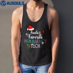 Santa's Favorite Pharmacy Tech Christmas Costume Funny Xmas Tank Top