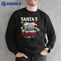 Santa's Favorite Photographer Funny Gifts for Christmas Xmas Sweatshirt