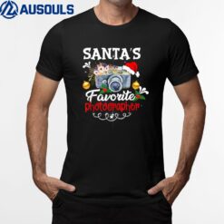 Santa's Favorite Photographer Funny Gifts for Christmas Xmas T-Shirt