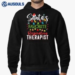 Santa's Favorite Respiratory Therapist Santa Hat Christmas Hoodie