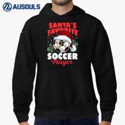 Santa's Favorite Soccer Player Christmas Pajama Xmas Gifts Hoodie