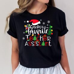 Santas Favorite Teacher Assistant Christmas T-Shirt