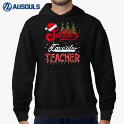 Santa's Favorite Teacher Family Matching Group Christmas Hoodie