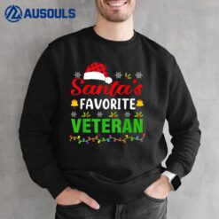 Santa's Favorite Veteran Funny Christmas Veteran Xmas Sweatshirt