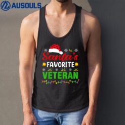 Santa's Favorite Veteran Funny Christmas Veteran Xmas Tank Top