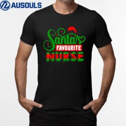 Santas Favourite Nurse Xmas Christmas T-Shirt