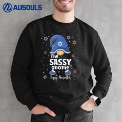 Sassy Gnome Funny Hanukkah Family Matching Pajama Sweatshirt