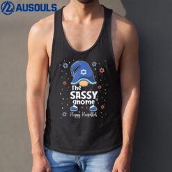 Sassy Gnome Funny Hanukkah Family Matching Pajama Tank Top