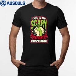 Scary Firefighter Costume Design Halloween Firefighter T-Shirt