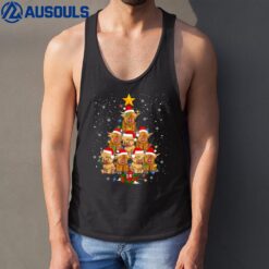 Scottish Highland Cow Christmas Tree Funny Cow Lover Xmas Tank Top