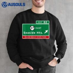 Seaside Heights NJ Jersey Shore New Jersey Parkway Sign Sweatshirt