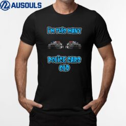 Second Birthday Officer I'm This Many Police Cars Old T-Shirt