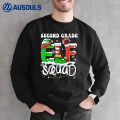 Second Grade ELF Squad Funny Christmas ELF Kids Teacher Sweatshirt
