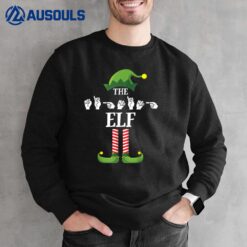 Signing Elf Matching Family Sign Language Deaf Christmas ASL Sweatshirt