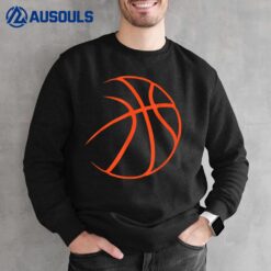 Silhouette Ball Basketball Player Sports Lover Hoop Sweatshirt