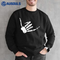 Skeleton Hand Shaka Sign Hang Loose Bones Sweatshirt