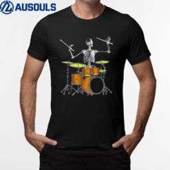 Skeleton Playing Drums - Drummer T-Shirt