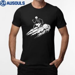 Skeleton Surf Surfing T-Shirt