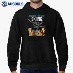 Skiing Beer Drinking Hoodie