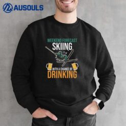 Skiing Beer Drinking Sweatshirt