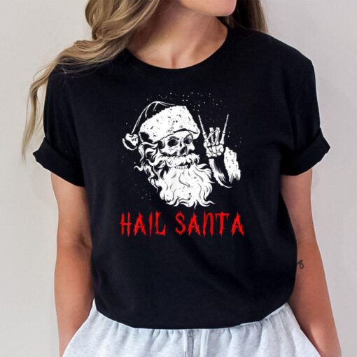 Sleigher Santa Claus Metal Christmas Rock On Hail Santa  Ver 2 T-Shirt
