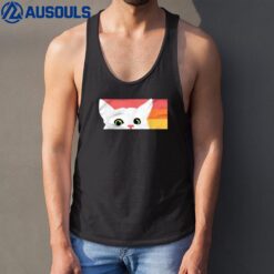 Sneaky Peek Cute Cat Tank Top