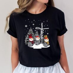 Snowman Faith Hope Love Jesus Cross Christian Christmas T-Shirt
