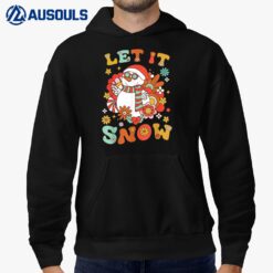 Snowman Let It Snow Christmas Holiday Outfit Costume Groovy Hoodie