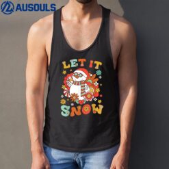 Snowman Let It Snow Christmas Holiday Outfit Costume Groovy Tank Top