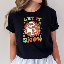 Snowman Let It Snow Christmas Holiday Outfit Costume Groovy T-Shirt