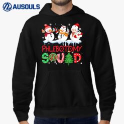 Snowman Phlebotomy Squad Phlebotomist Christmas Holiday Hoodie