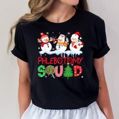 Snowman Phlebotomy Squad Phlebotomist Christmas Holiday T-Shirt