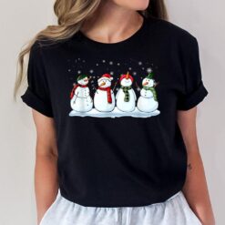 Snowman Red Green Plaid Snowmies Christmas 2022 Xmas Vintage T-Shirt