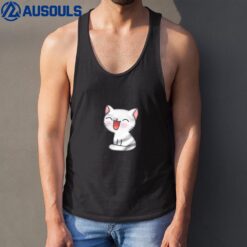 Socially Awkward Anxiety Smiling Kitten Cat Tank Top