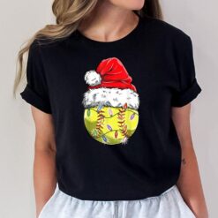 Softball Christmas Santa Hat - Funny Softball Xmas Holiday T-Shirt