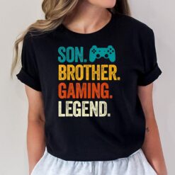 Son Brother Gaming Legend 8-12 Year Old Christmas Boys Men T-Shirt