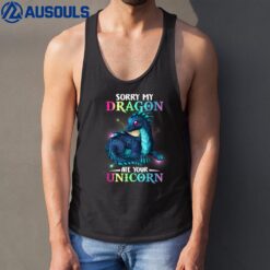 Sorry My Dragon Ate Your Unicorn Shirt Awesome Dragons Lover Tank Top