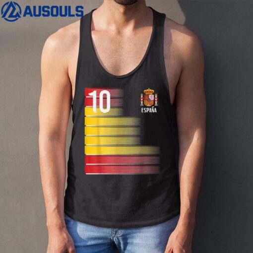 Spain Number 10 Espana Spanish Soccer Men Women Kids Boys Tank Top