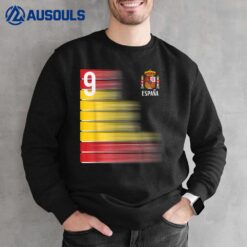 Spain Number 9 Espana Spanish Soccer Fan Men Women Kids Boys Sweatshirt