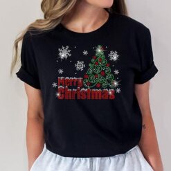 Sparklenation Merry Christmas Tree Bling Rhinestone T-Shirt