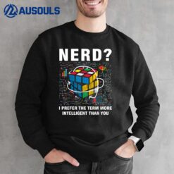 Speed Cubing Nerd Jokes Funny Speed Cubing Math Sweatshirt