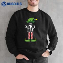 Spicy Elf Matching Family Group Christmas Party Funny Elf Sweatshirt