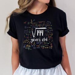 Square Root Of 144 12th Birthday 12 Year Old Gifts Math Bday T-Shirt