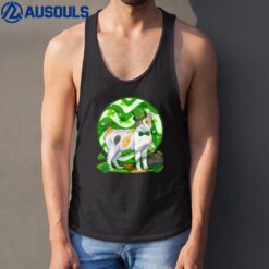 St. Patricks Day Lucky Leprechaun Cat Tank Top